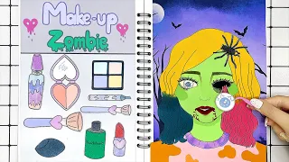 [🐾paper diy🐾] Enid Zombie MAKEUP 🌈놀이 종이 | ASMR| 블라인드 백 언박싱