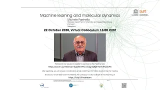 ICTP-EAIFR Colloquium on "Machine learning and molecular dynamics"