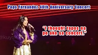 Pops Fernandez : “I thought tapos na po ako sa concert”