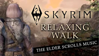 Relaxing Walk Across Skyrim AE with Mods | Music & Ambience