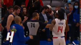 Tense moments between Luka Doncic and Terance Mann 👀