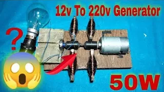 How to make 220 volt generator for 50w light and phone charger
