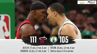 FULL GAME HIGHLIGHTS: Celtics 4th quarter woes continue, down 2-0 to Heat