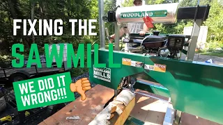 We Need to Fix the Sawmill!!! We built it WRONG! | Couple Builds Homestead from Scratch OFF GRID