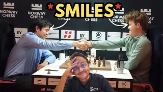 Why did both Nakamura and Carlsen smile at the end of the game? Norway Chess 2024