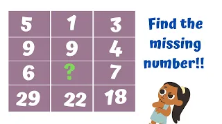 5 9 6 29|| 1 9 ? 22|| 3 4 7 18|| Find the Missing Number| Can you solve this?