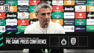 Pregame: Press Conference: Club Brugge Vs PAOK FC – PAOK TV