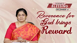 Reverence for God brings Reward | Sis.Evangeline Paul Dhinakaran | Today's Blessing