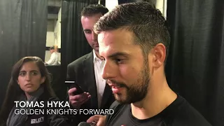 Tomas Hyka talks about making history for Golden Knights