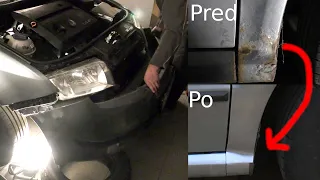 Škoda Fabia - ako odmontovať predný nárazník a opraviť hrdzavé blatníky
