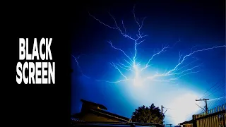 (Black screen) EPIC Thunder and Rain | Rain Sounds For Relaxing 🌧️ ⚡ Sleep induction, relaxation |