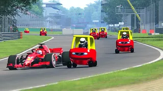 Ferrari F1 2018 vs Toy Car Monster -  Monza