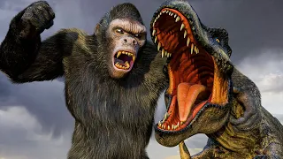 Best REALISTIC T-Rex Attack | King Kong Vs T-Rex | Jurassic Park Fan-Made Film | Teddy Chase