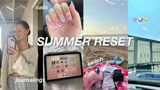 SUMMER RESET ~ vision board, nails, journaling, tanning, etc. 🐚👙