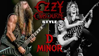 Ozzy Osburne No More Tears style | Heavy Metal guitar Backing track (D minor) with chords