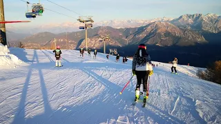 ⛷ Skiing on the Panoramic Slope at Monte Campione in Lombardy, Italy