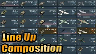 Line Up Composition - Ground - War Thunder Tips