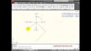 AutoCAD Tutorial  - Relative Polar Coordinates Entry