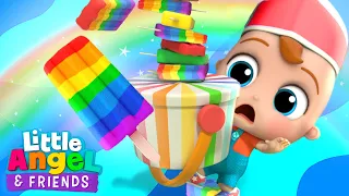 Rainbow Ice Cream Song | Little Angel And Friends Kid Songs