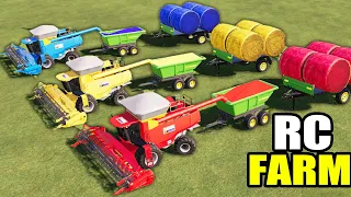 Land Of Mini! RC FARM! Grass Chaff and Bale Making with Small Machines! FS19