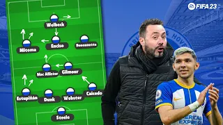 Recreate Roberto De Zerbi’s 4-2-3-1/2-4-2-2 Brighton Tactics in FIFA 23