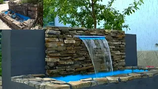 ФОНТАН своими руками (стеновой водопад).How to make fountain (wall waterfall). #waterfountain #build