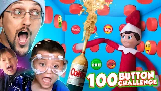 100 Button Challenge: Elf on the Shelf Version! + SAD DOGGY NEWS Update (FV Family 2021 Buddy)