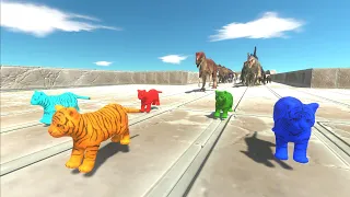 Race to eat Neon Baby Tigers - Animal Revolt Battle Simulator