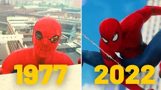 Evolution of Spider-Man Movies 1977 - 2022 tom holland tobey maguire spider man no way home mcu