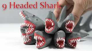 Making 9 Headed Shark Attack with Clay