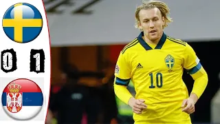 Sverige - Serbien 0-1 Highlights | UEFA Nations League  2022