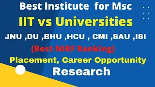 Best University For MSC|IIT VS Universities | Placement After MSC ,Career Option |JNU, DU, BHU,HCU