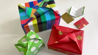 Rectangle-version Japanese Origami Gift Wrapping (with Secret message card) ＊Tsutsuming® Original＊