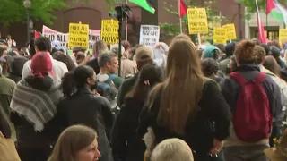 Pro-Palestine encampment protest at George Washington University