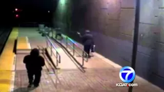 Group caught tagging rail runner station