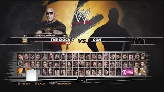 WWE 12- Character Select Screen Including All DLC Pack Roster