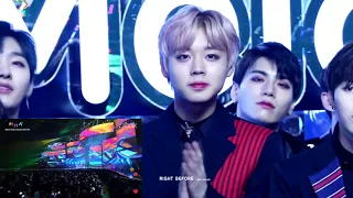 171202 Wanna One's (워너원) Park Jihoon (박지훈) reaction to BTS' DNA in the MMA