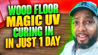 You won't Believe how GREAT this Worn-out Wood Floor looks after UV Curing and Done in 1 Day😲