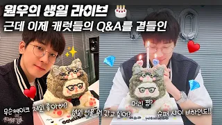 [세븐틴/원우] HBD WONWOO 원우 생일 위버스라이브... 근데 이제 캐럿들의 Q&A 타임 | 슈퍼 샤이 비하인드/머리펌/생일선물/제일좋아하는케이크 등