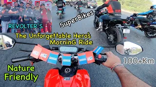 The Unforgettable Heros 6.0 Nature Friendly Morning Ride On My Revolt RV400 || RV400 With SuperBikes