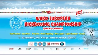 Ring 3 WAKO European Championships Afternoon 16/11/2022