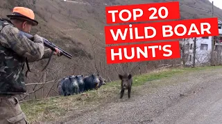 Mükemmel Atışlar yaban domuzu avı, PERFECT WILD BOAR HUNTING TOP 20 WILD BOAR HUNTS EN İYİ DOMUZ AVI