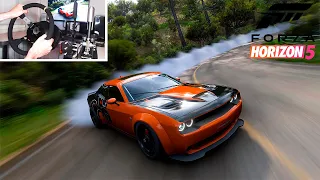 TUNING DRIFT 2015 Dodge Challenger SRT Hellcat Forza Horizon 5 Thrustmaster T300