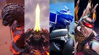 Gigabash Godzilla 4 Kaiju Pack DLC: All Characters Super Moves
