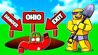 Digging To OHIO In ROBLOX