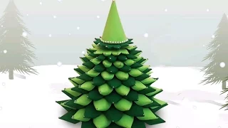 3D Paper Christmas Tree : How to Make a DIY Paper Christmas Tree | X-mas Tree Decorations