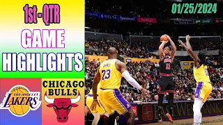 Los Angeles Lakers vs Chicago Bulls Game Highlights 1st QTR Jan 25, 2024 | NBA Highlights 2024