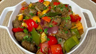 Easy and delicious lamb kofta kebab stir fry!😋|Very Tasty Recipe!