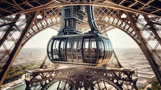 Ascend the Eiffel Tower: Breathtaking Lift Ride to the Summit in Paris, France