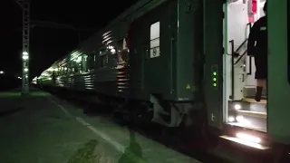 Новые вагоны РИЦ ЭП1П-033 со скорым фирменным поездом №643 Кисловодск-Адлер.